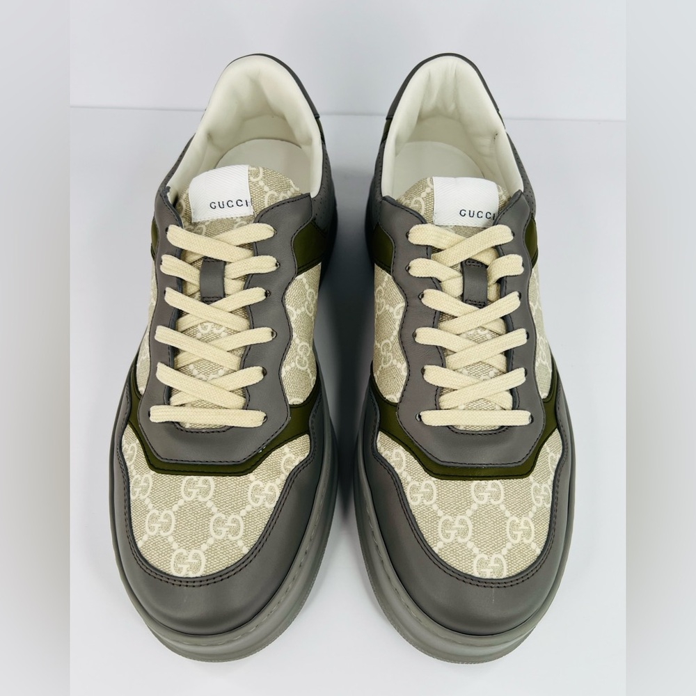 Gucci GG Supreme Canvas Leather Chunky Platform Sneakers UK 12.5 -US 13 -EU 46.5 - Picture 5 of 11